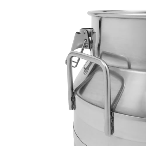 12L/3.17 Gallon Stainless Steel Milk Bucket, Heavy Duty Milk Can with Sealing Lid and Easy-Flow Spigot, Large Liquid Container Storage for Wine, Water, Coffee, Oil Storage, Transport, and Dispensing - size: 12L/3.17Gal