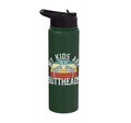 My Kids Are Buttheads Goat Whisperer Farm Animal Stainless Steel Insulated Water Bottle - color: Dark Green