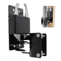 2-Way Lockable Gate Latch, Heavy Duty Automatic Slam Latch for 1.62" to 2" Round Tube Metal Gates, Double Direction Fence Gate Hardware for Livestock Cattle Pasture, Black