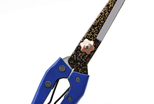 Grass Sheep Shear - Coated Wear-Resistant Handle, Manganese Steel Double-Edged, Strong Spring Suitable For Manual Shearing of Cow, Sheep, and Horse Hair (Blue 10.2 inches) - color: Blue 10.2 Inches