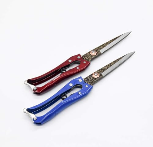 Grass Shear Sheep Shear Alpaca Shear - Coated Wear-Resistant Handle, Manganese Steel Double Blade, Strong Spring Suitable For Cattle And Sheep and Horse Hair Hand-Cut (Red 10.2 inches) - color: Red 10.2 Inches