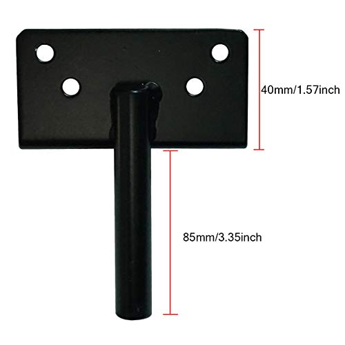 Self-Locking Gate Latch Heavy-Duty for Wood Gate, Steel Black, 1pcs | Post Mount Automatic, gate locks for outdoor fence| Pool | Garden, Gravity Door Latch with Fasteners Hardware, Padlockable - color: Black