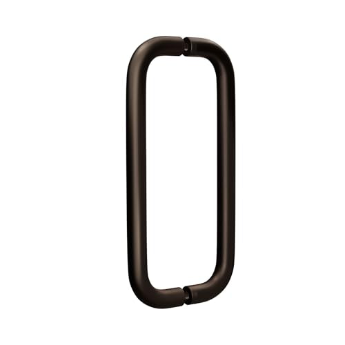 BRIXWELL Straight Back-to-Back Pull Handle Aluminum Material, Dark Bronze Finish, 9" Total Length, 8" Center-to-Center, 1" Diameter, 3-1/4" Projection - color: Dark Bronze, size: 9 Inch