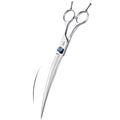 JASON Curved Dog Grooming Scissors - 8" Cats Trimming Shears Right Handed | Ergonomic Pets Shear with Offset Handle and a Jewelled Screw for Right Handed Groomers Long Sharp Comfortable, Gift - size: 8.0", style: Curved
