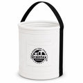 Graintex Canvas Utility Bucket 12"x15", Round Tool Bucket, Reinforced Base & Carry Handle, Ripstop Canvas, Multi-Purpose Bag for Jobsite, Home Use (White) - color: White