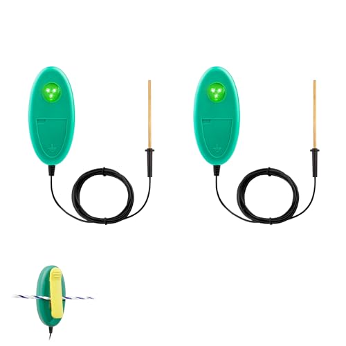 2 Pack Detects Electric Fence Energizer Pulse Flash Signal LED Light | Tester Indicator for pulsed energizers | Alert Device That Clips to Wire or Tape Fences - style: 2 Pack