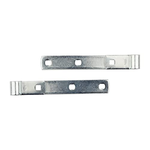 National Hardware Screw Hooks Strap Hinges, 8", Steel, 2-Pack, Zinc Plated | Screw Hooks Drive Into Posts for Adjustable Alignment on Gates, Barn Doors and Sheds; Indoor or Outdoor - size: 8 Inch