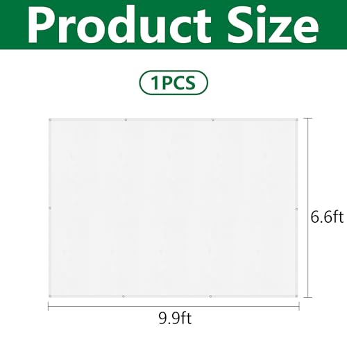 9.9 x 6.6 Ft Plant Sun Shade Cloth, 60% Shading White Sun Protection Net | Tear Resistant Garden Sunshade Cloth Cover with Reinforced Grommets for Protecting Plants from Direct Sunlight - color: 2x3m