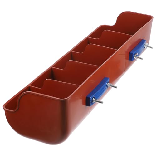 GANAZONO Piglet Feeding Trough Plastic Pig Feeder for Dry Wet Food and Water 5 Slot Pig Trough Feeder Easy Clean Livestock Feeding Tool 21.25 X 7.08 X 5.11 in