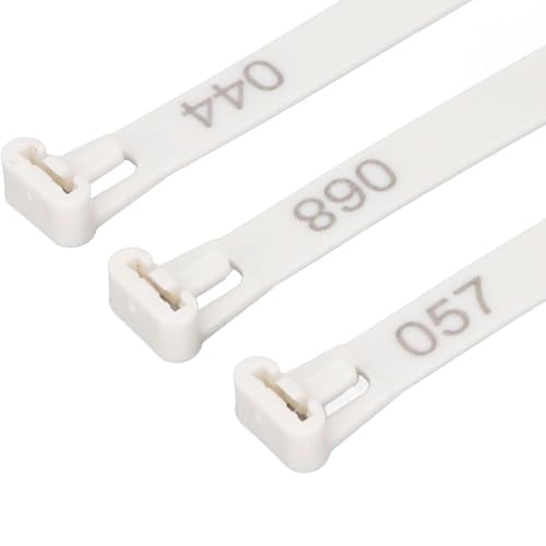 100Pcs Chicken Leg Rings, 1-100 Numbered Poultry Chicken Identification Leg Ankle Bands Tags Reusable Zip Tie for Ducks Chicks Pigeons Goose (White) - color: White