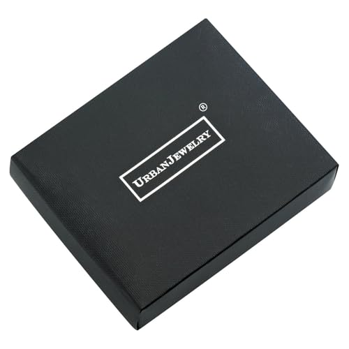 Urban Jewelry Mens Solid Tungsten Pyramid Finish Bracelet Bold Wrist Style | Pyramid Bracelet Solid Tungsten Chip Resistant Finish Everyday Wrist Piece Modern Bracelet Style Classic Chain Look - color: Black Link Pyramid Bracelet