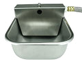 Nelson Rust Proof Stainless Steel Outdoor Automatic Dog Waterer Bowl | Rust-Proof, Auto Float Valve, Quick Hose Hookup, Easy Clean, For Dogs, Livestock & Farm Animals, Fresh Water