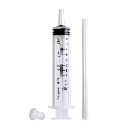 Acu-Life Kids & Baby Oral Dosage Syringe & Dispenser, Transparent, Easy to Use and Reusable, 2 TSP (10 ml) Capacity (Pack of 2) - size: Pack of 2
