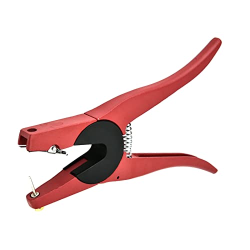 Yosoo Health Gear Livestock Ear Tag Plier, Durable Alloy Tagging Applicator with Spring Loaded Ergonomic Handle for Farm Animals Red 9.6 x 2.4 x 0.9 in 1 Piece