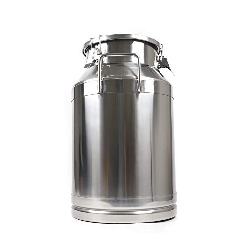 40L/10.5Gal Milk Cans-Stainless Steel Milk Transport Barrels Pail Milk Bucket Jug Oil Barrel Wine Barrel Canister Silicone Seal Barrels - size: 40L