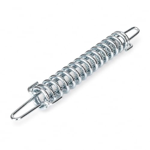 6 Pcs Tension Spring, High Tensile Electric Fence Spring Maintaining Tension, Heavy-Duty Electro-Galvanized for Agricultural Fencing, Silver