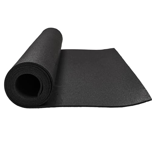 MSI Rubber Utility Mat 48in. x 72in. Black Floor Mat Pack Accent Wall Tile - size: 48 W x 72 L