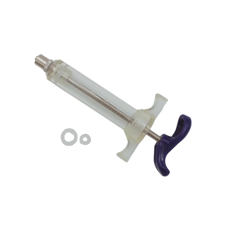 Reusable Veterinary Syringe Without Dose Nut – (10cc) - For Livestock Use | Durable Plastic Barrel | Luer-Lock & Luer-Slip Compatible | Equine, and Veterinary Use | Available in 10cc, 20cc, 30cc, 50cc - size: 10cc