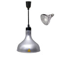 KOUDA Commercial Food Warmer Lights Telescopic Heating Lamps for Buffet Kitchen Restaurant (Dia.29cm,Adjustable Height.60-150cm) (Silver)