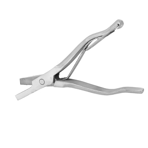 VBESTLIFE Ear Tag Plier, Stainless Steel Pig Ear Notcher, Livestock Ear Notcher Marking Tool, Animal Identify Tool for Farm Animals (V Shaped Ear Notcher)