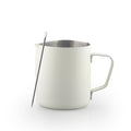 Milk Frothing Pitcher 12oz/350ml Stainless Steel Steaming Cup | Thickened Jug Steaming Pitcher with Latte Art Pen for Cappuccino/Latte/Espresso (White) - size: 12oz/350ml