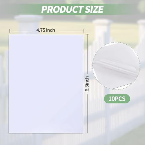 Vinyl Siding Repair Kit - 10 Pieces White Self-Adhesive Siding Patch, PVC Vinyl Fence Parts, Vinyl Weatherproof Siding Repair Tape for Cracks, Holes & Scratches