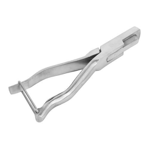 YOUTHINK Stainless Steel U Shape Ear Notcher Ear Tag Pincer Applicator Tool with Ergonomic Handle for Farm Goats Cattle Sheep Livestock Management