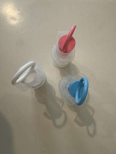 Baby Medicine Dropper Syringe with Ring Handle, Clear Plastic Easy Oral Medication Dispenser Toddler, Pink Blue White (Pink) - color: Pink