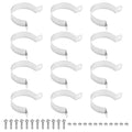 M METERXITY 12-Pack 1-9/16" Brace Bands Chain Link Fence Parts | Galvanized Steel Chain Link Brace Band with Bolts and Nuts for Fence, Gate, Posts, Rust-Resistant - size: 1-9/16"