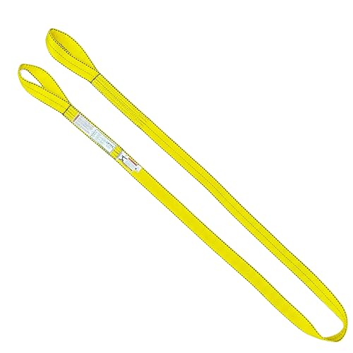 LIFTEX® - Trusted Since 1955 | Polyester Flat Eye Lifting Sling | 1-4" Widths, 3-30' Lengths, 2-Ply | Lifting Rigging Moving Hoisting Straps (2" 2-Ply Flat Eye | 6400 lbs Vertical, 8 FEET) - color: 2" 2-Ply Flat Eye | 6400 lbs Vertical, size: 8 FEET