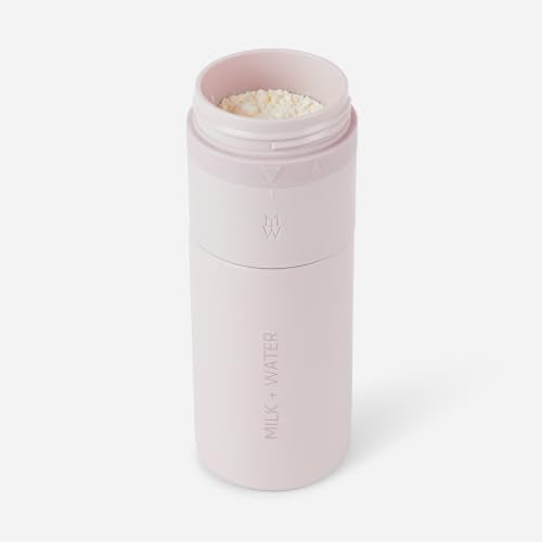 MILK & WATER Stainless Steel All-in-One Baby Bottle with Anti Colic Nipple - color: Dusty Pink, style: Bottle, 9oz, Medium Flow