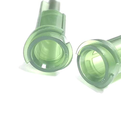 14 Gauge 1.5in Blunt Tip Dispensing Syringe Needle, Olive 20 PCS | Industrial Precision Applicators , Luer Lock, Suitable Glue, Ink, Grease, etc, Compatible with Various Syringes, Fluid Tools - size: 14Ga x 1.5＂
