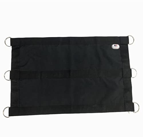 Majestic Ally 1200D 29"x19" Horse Stall Guard with Replaceable and Adjustable Length Straps and Replaceable Hardware (Black Black) - color: Black Black