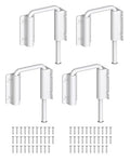 90/180 Degree U Patio Sliding Door Loop Lock Latch, White-4 PCS | Aluminum Alloy Security Bolt Lock , Multi-Angle Mounting for Barn, Garden, Fence Gate & Window - color: White-4 PCS