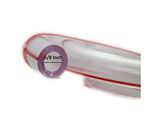 Milk Hose/Tube Transparent Food Grade for Cow Or Goat Milking Machines 7Ft Long by Melasty (5/8 Inch ID) (7ft)