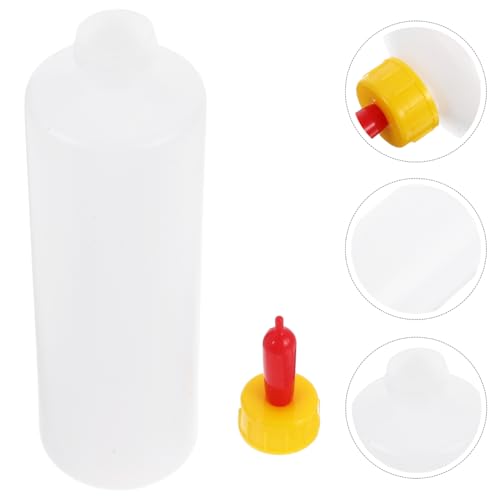 5 Sets Goat Bottles for Feeding Baby Small Animal Calf Lamb Milk Jug Plastic Livestock Milk Bottles for Baby Goats Calves Lambs Portable Farm Feeding Kit 9.05 x 2.36 in