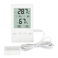 Dual Probe Thermometer Hygrometer with Alarm - Indoor/Outdoor Temperature Humidity Monitor for Home, Reptile Tanks, Incubators, Greenhouse - Large Display with Hi/Lo Alerts