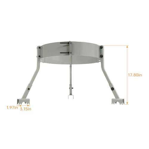 55 Gallon Livestock Feeder Tripod Barrel Band Leg Mounting Kit Drum | Deer Feeders Steel Tripod Only Band Barrel Stand System Powder Coated Gray