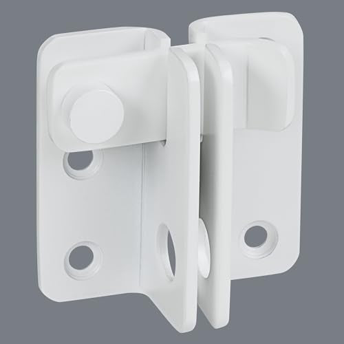 Alise Flip Latch,Gate Latches Slide Bolt Latch Safety Door Lock Catch for Barn Cabinet Pet Cage Wood Fence Bathroom Garage Window,SUS304 Stainless Steel Gate Hardware Locks,White Finish MS5009-W | SUS 304 Stainless Steel Door Latch Lock for Wooden Fence S