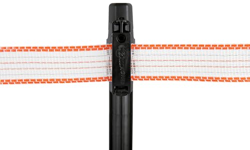 Gallagher Poly Tape Clip Holder for Insulated Line Posts | Holds up to 1.5" Wide Polytape - style: Poly Tape Clip Insulator