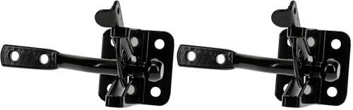 National Hardware Automatic Gate Latch, Black, 4 in Strike, Model N184-861, for Outswing Gates Doors Animal Pens (Pack of 2) - size: 1 Count (Pack of 2)