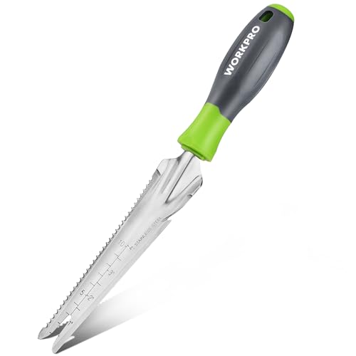 WORKPRO 5-in-1 Hand Weeder Puller, Stainless Steel Garden Trowel | Gardening Weeding Tool for Easy Weeder Removal, Planting, Weeding, Flower & Vegetable Care in Garden Lawn Yard