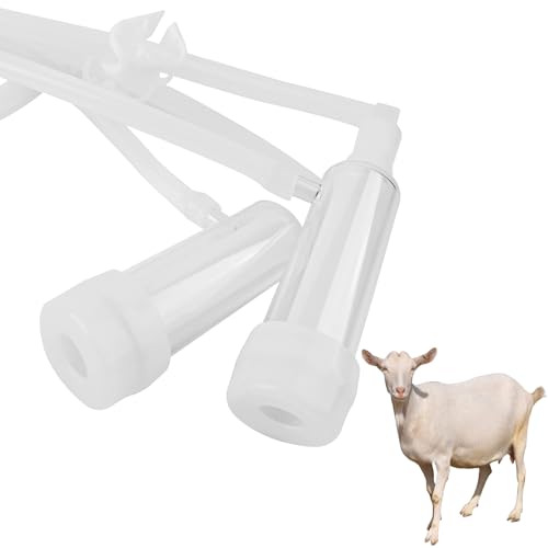 Goat Milking Machine Accessory Double Head Teat Cup | Leak Proof Goat Milking Teat Cups, Standard Size φ20mm - style: Goat