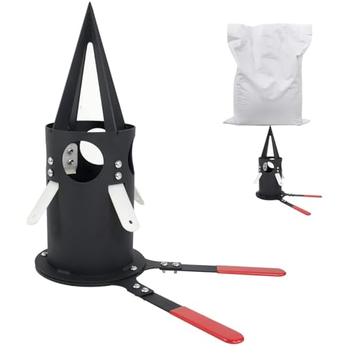 Big Bag Dispenser Bulk Bag Unloader – Heavy Duty Feed Unloader Tool for Animal Feed, Grain, Fertilizer – Rust-Resistant, Portable for Farm, Warehouse, Home Use (Black) - color: Black