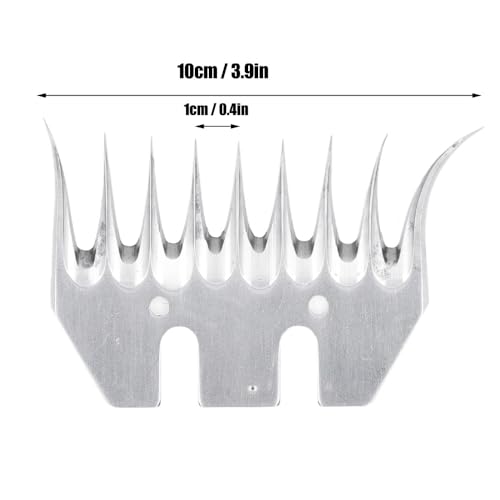 Sheep Shears Replacement Blades, 2 Pack Curved 9 Tooth High Carbon Steel Clipper Comb Blades for Thick Coat Sheep Goats Alpacas Llamas Grooming