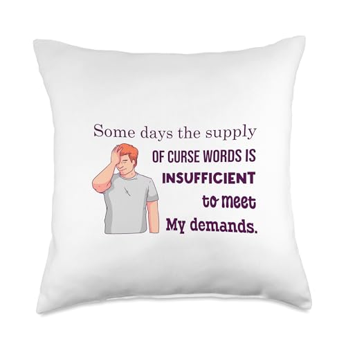 HIlarious Level of Sarcasm Apparel Level of Sarcasm I'm Kidding Adult Some Days The Supply Throw Pillow, 18x18, Multicolor - size: 18x18