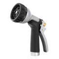 RESTMO Garden Hose Nozzle Heavy Duty, Rear Trigger Water Sprayer, Black | 7 Adjustable Spray Patterns, Durable Metal, Flow Control, Ideal for Plants & Lawns Watering, Cars & Pets Washing - color: Black