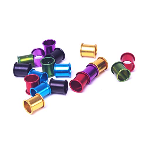 Teensery 50 Pcs Multi-Colored Aluminum Ring 8mm Bird Leg Bands for Pigeon Parrot Chicks Lovebirds Small Poultry