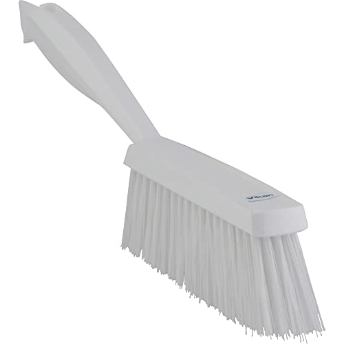 Vikan 45895 Bench Cleaning Brush, Polypropylene/Polyester Medium Bristle Dustpan Brush & Sweeper, 14 Inch, White - color: White, size: 4589