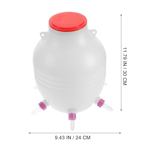 Mipcase Silicone Lamb Feeding Bottle Lamb Feeder Bucket with 8 Nipples Large Capacity Milk Feeder for Baby Goats Sheep Pig Dog Mule Donkey Horse Farm Animal Feeding Supplies